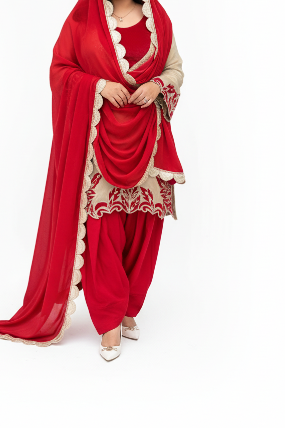 Shimmer shirt with velvet salwar and inner