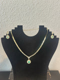 AD Necklace with sea green stone