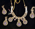 Purple Necklace with maang tikka