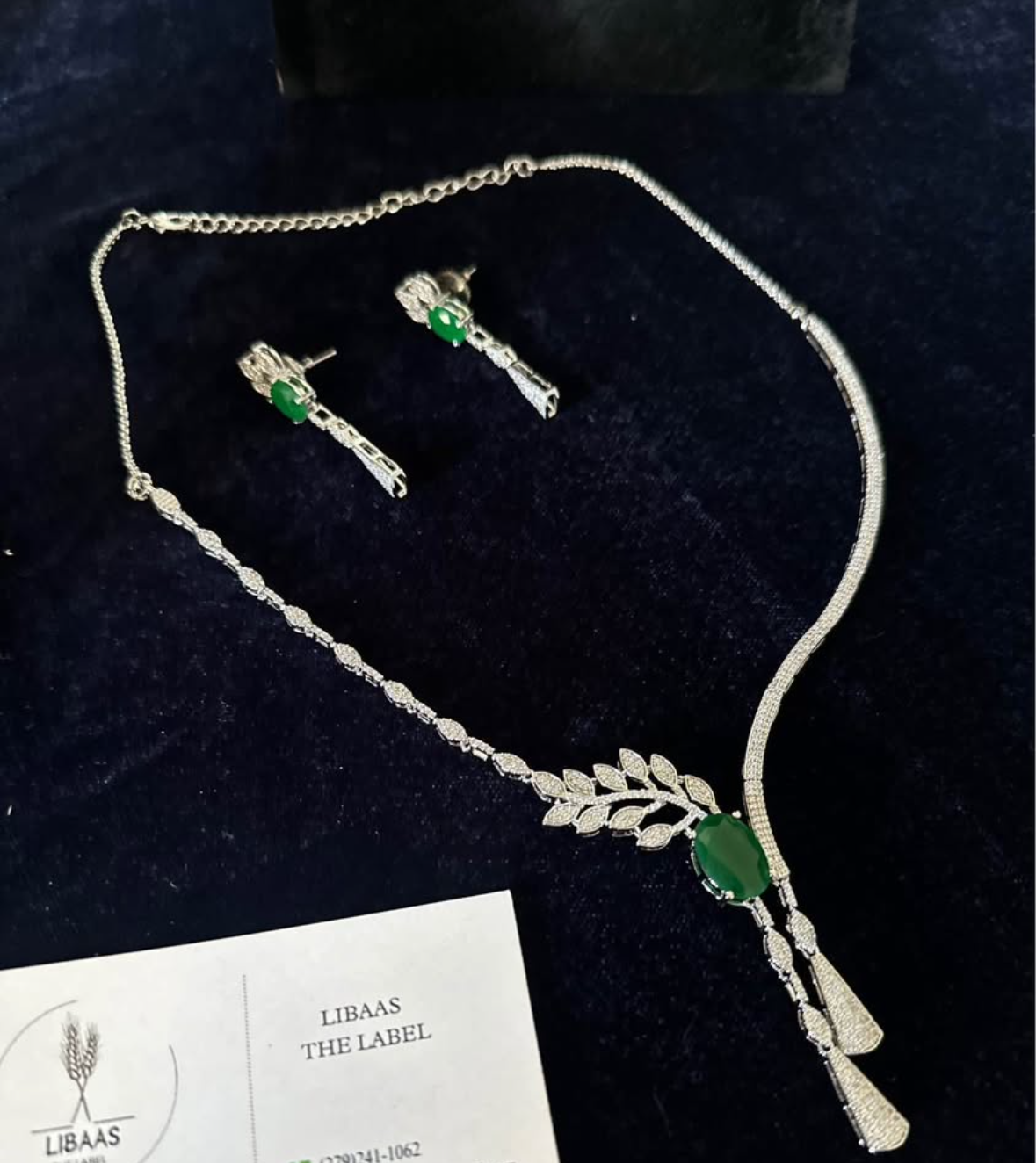 Emerald American Diamond Necklace