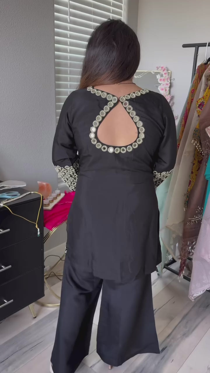 Black Three piece coordinated set